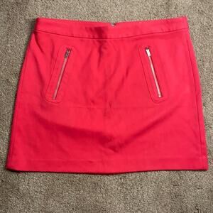 Women’s Hot Pink Gap Mini Skirt with Zipper Accents
